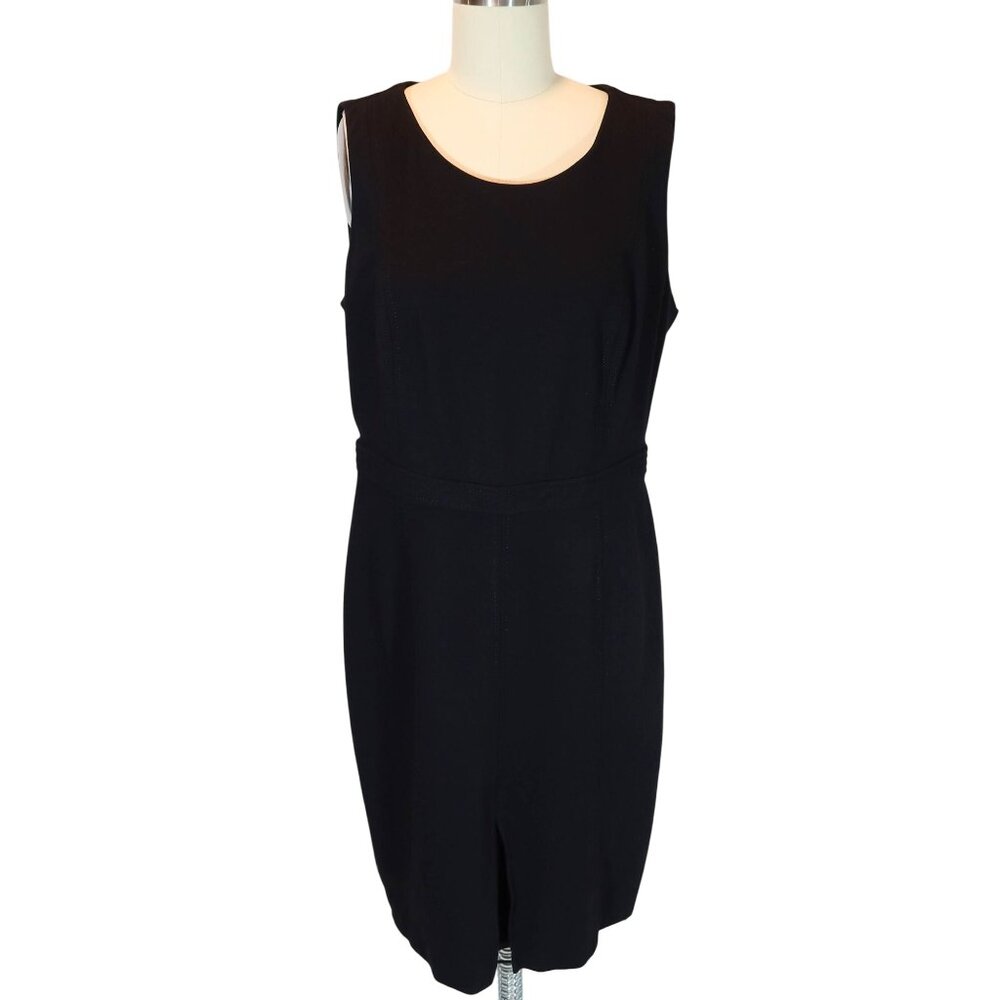 TALBOTS Ponte Knit Sleeveless Sheath Dress Size 10p Minimalist Office Classic